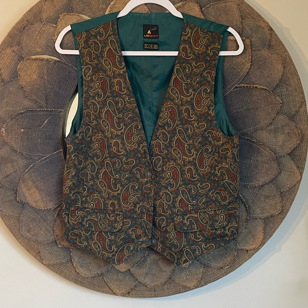 *SOLD* Liz Sport Vintage 90s Paisley Waistcoat Vest
